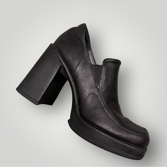 American Eagle Vintage Y2K Platform Chunky Block Heel Loafers Sz 10 - Picture 4 of 9